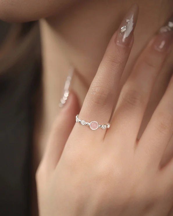 Gemstone Silver Ring – Serenity & Love