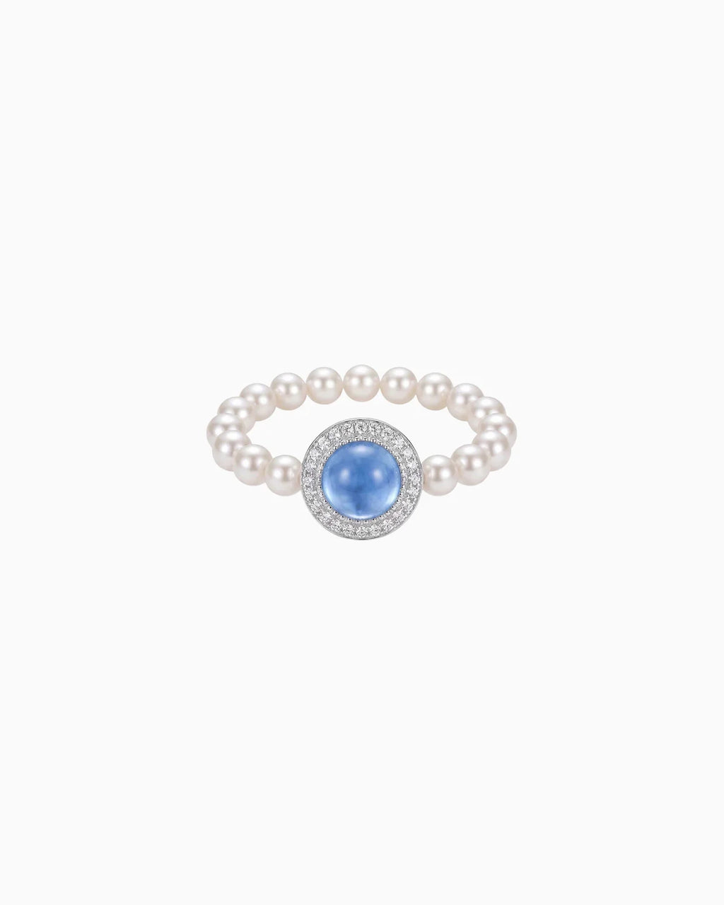 Aquamarine Beaded Ring – Serenity & Clarity