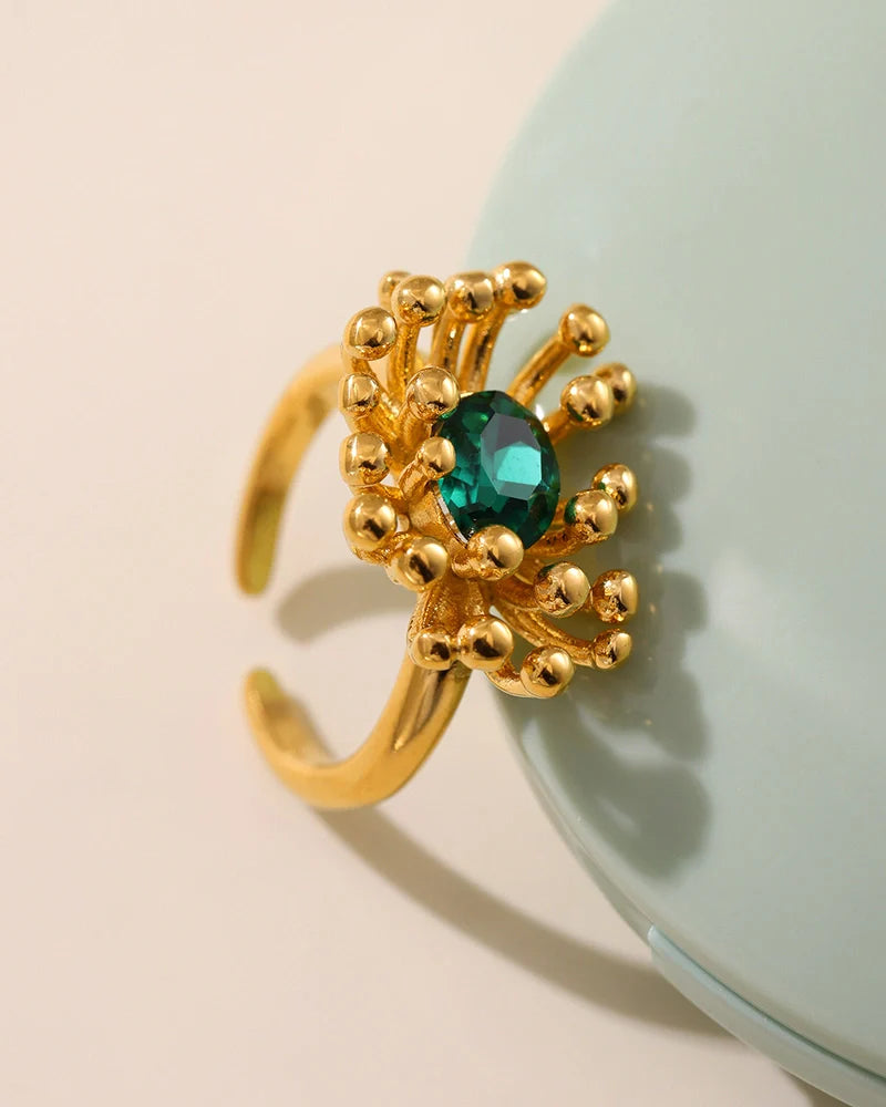 Birthstone Gold Ring – Courage & Wisdom