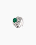 Birthstone Luxurious Adjustable Silver Ring – Courage & Wisdom