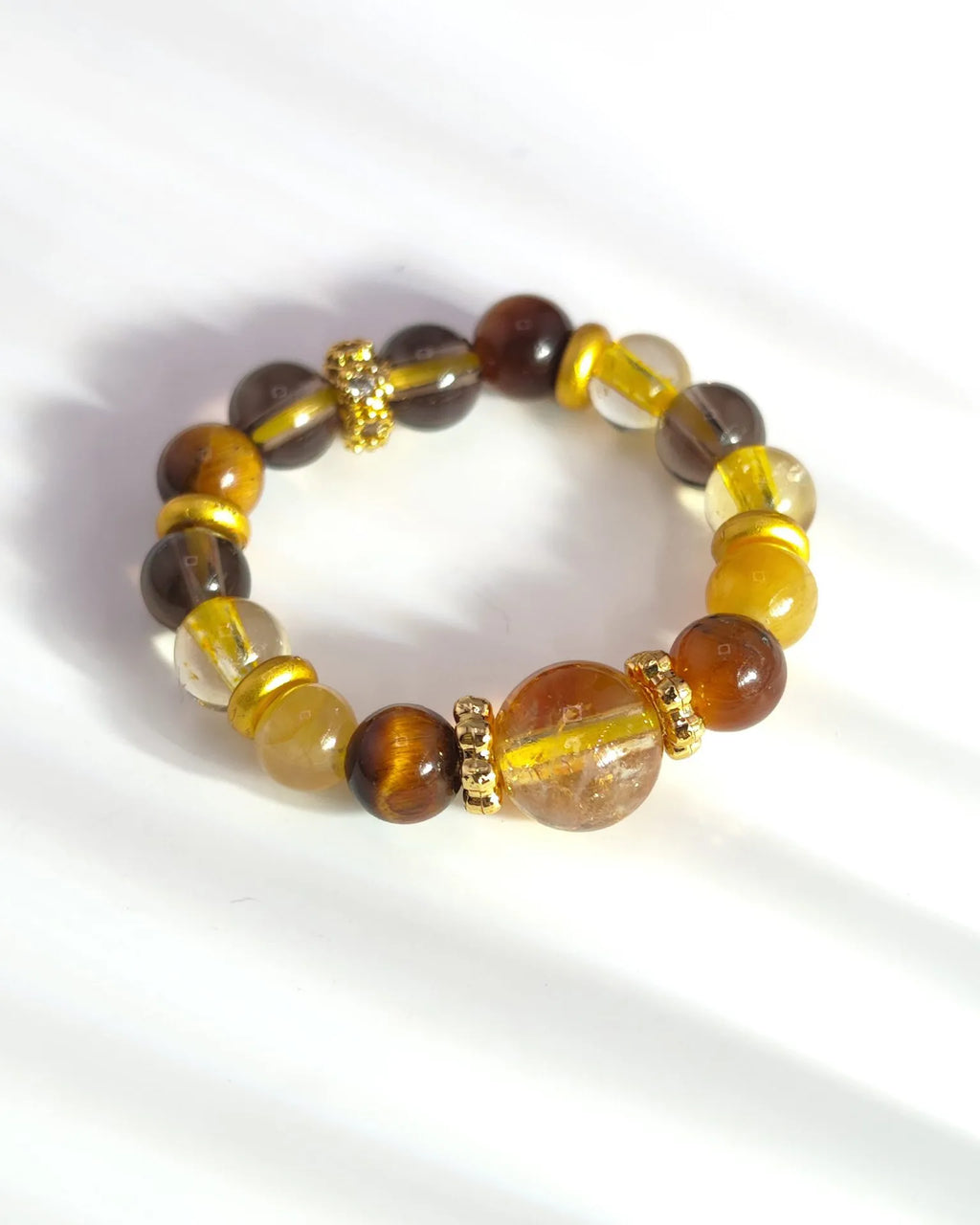 Tiger’s Eye Beaded Ring – Strength & Courage