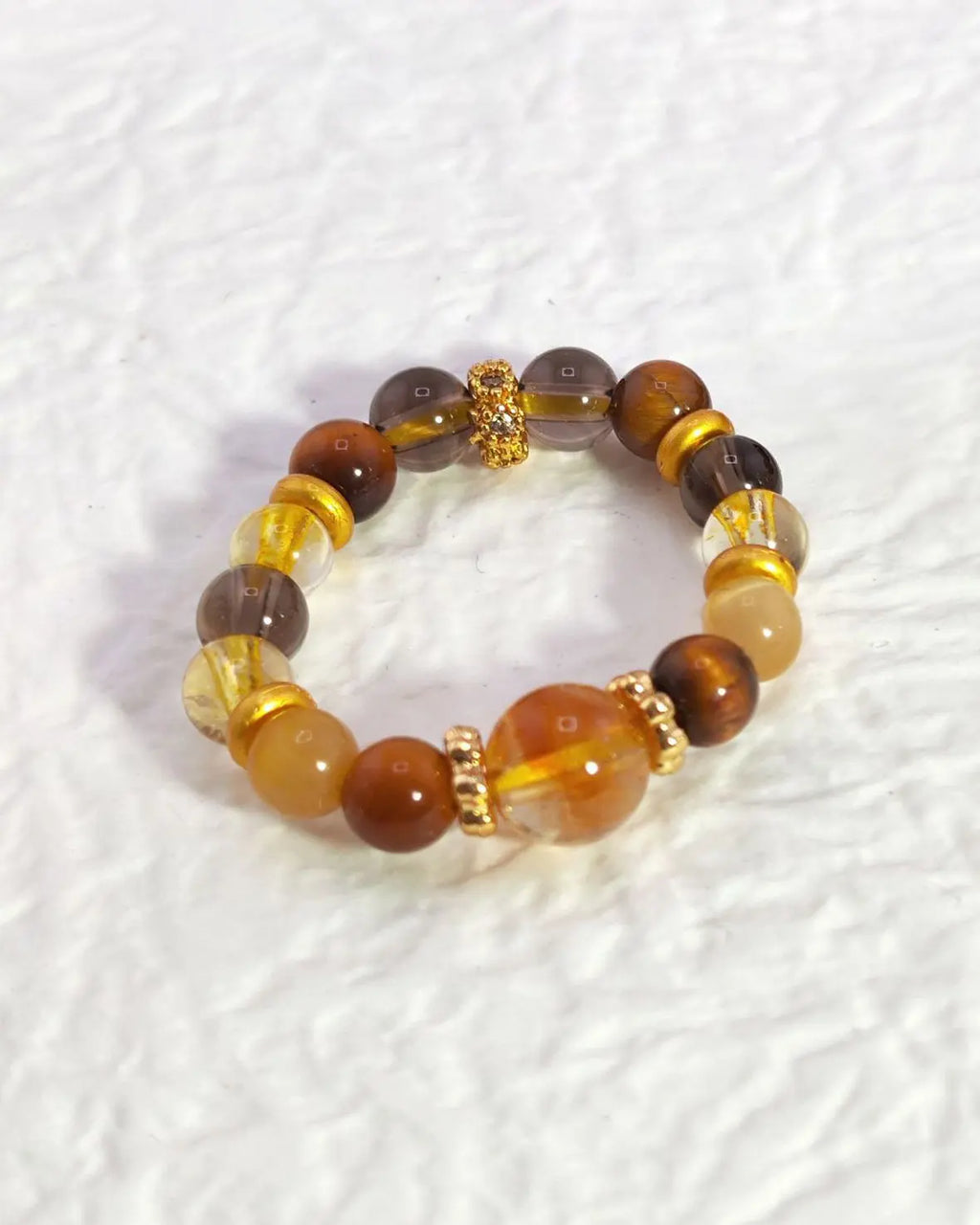 Tiger’s Eye Beaded Ring – Strength & Courage