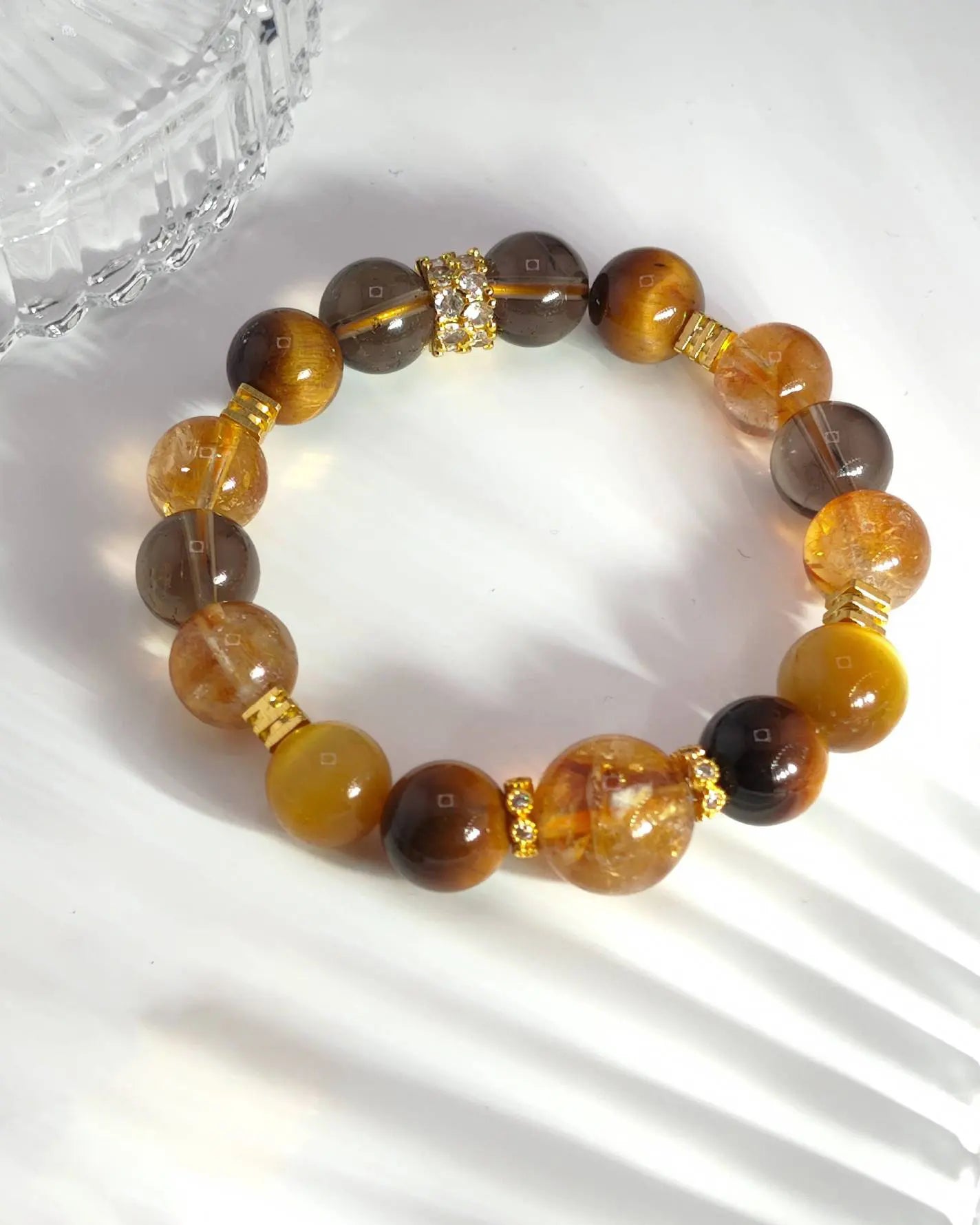 Tiger’s Eye Beaded Ring – Strength & Courage