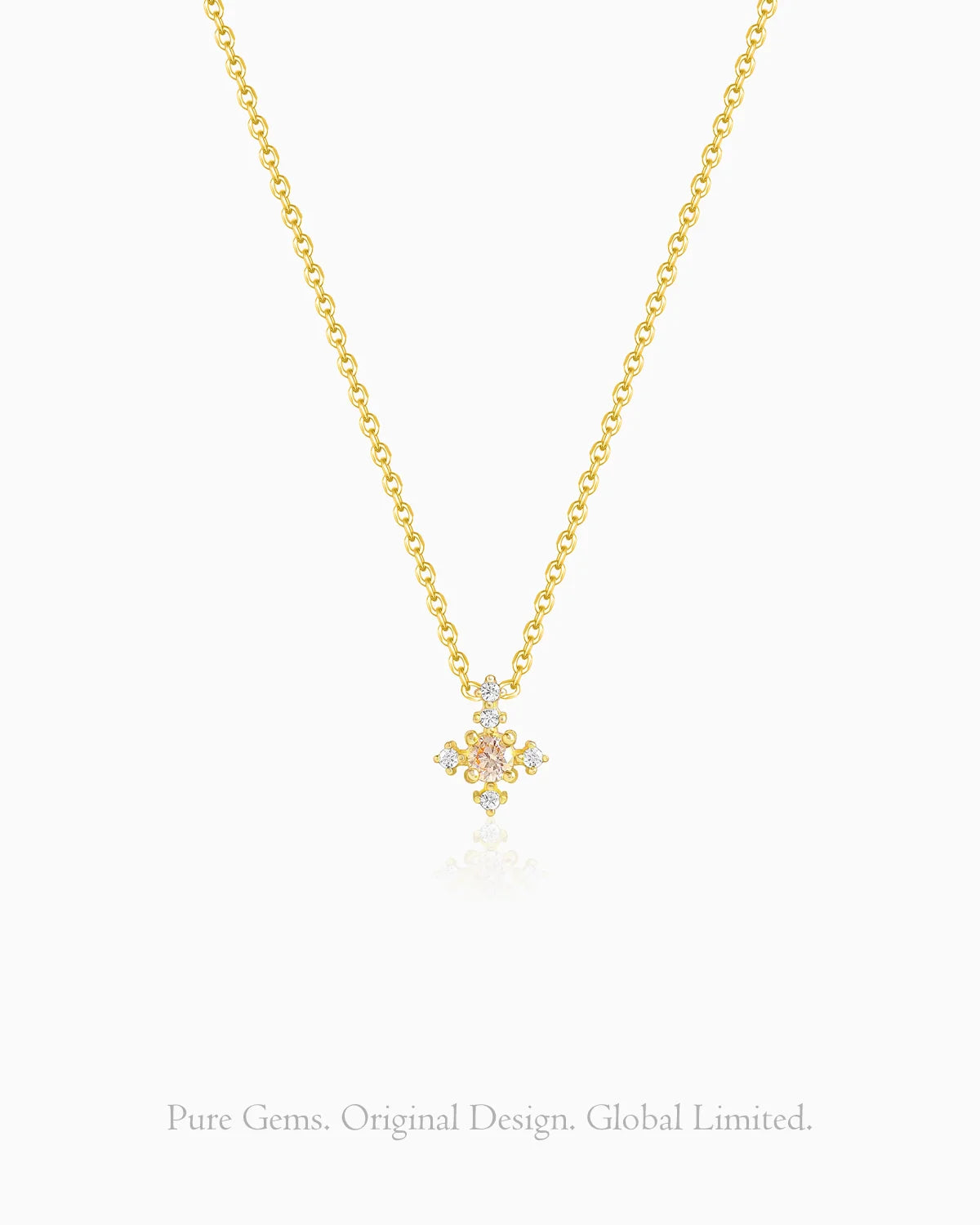 Snowflake Gold Necklace – Love & Serenity