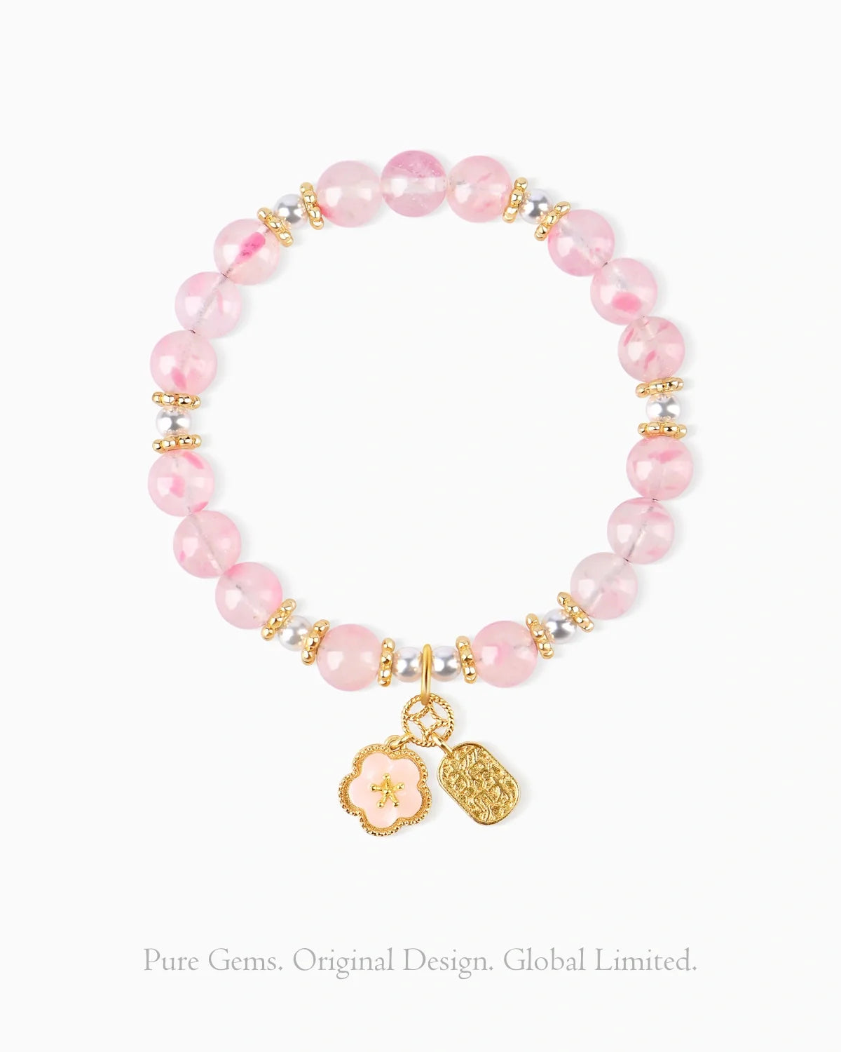 Red Agate Pearl 14K Gold Plated Beaded Bracelet