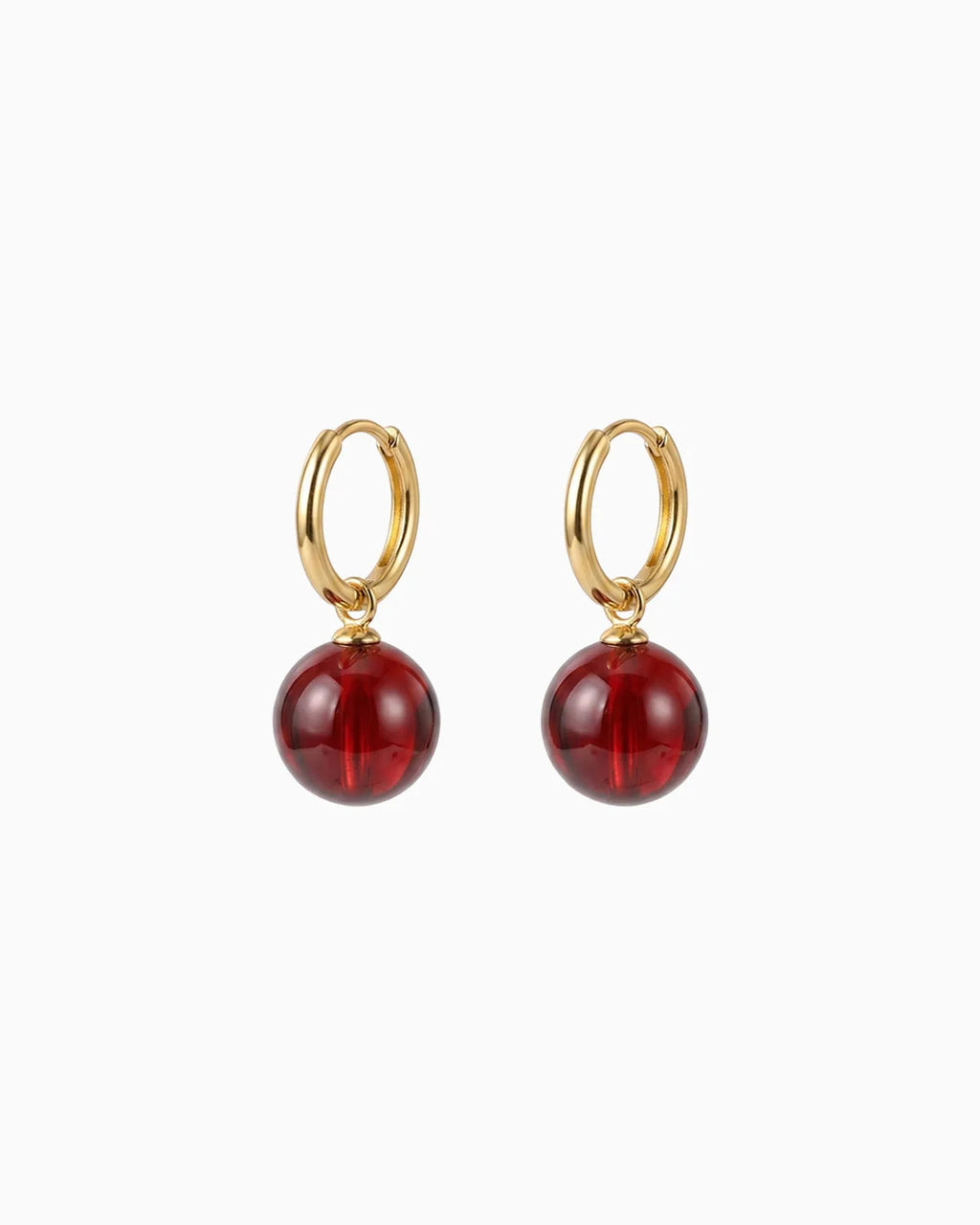 Garnet Gold Earrings – Passion & Love