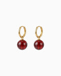 Garnet Gold Earrings – Passion & Love