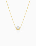 Moonstone U-Shape Gold Necklace – Purity & New Beginnings