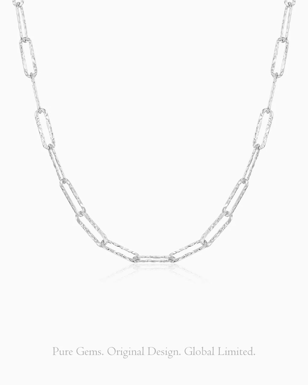 Paperclip Silver Chain Necklace – Modern & Minimal