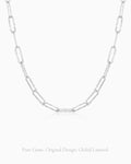 Paperclip Silver Chain Necklace – Modern & Minimal