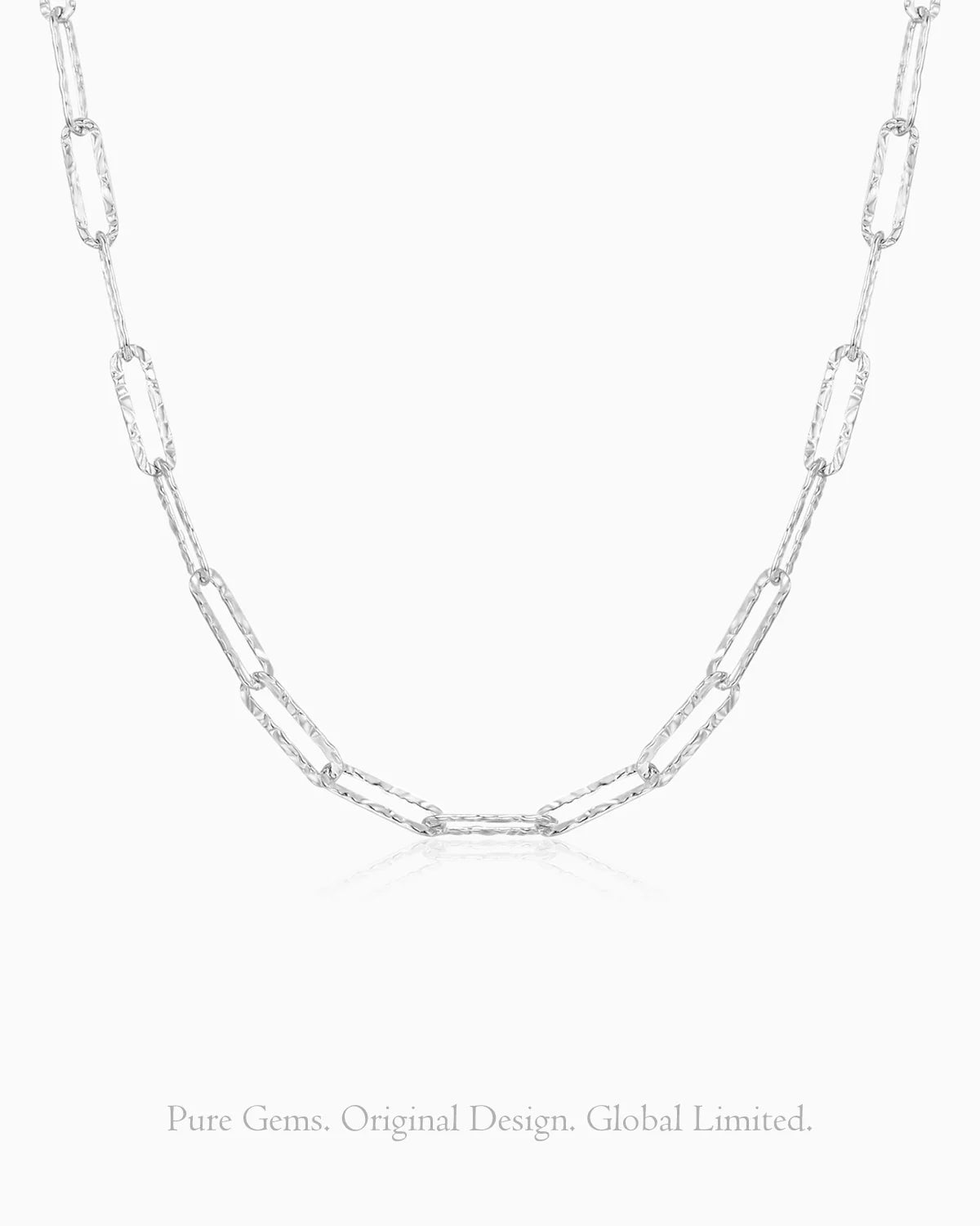 Paperclip Silver Chain Necklace – Modern & Minimal