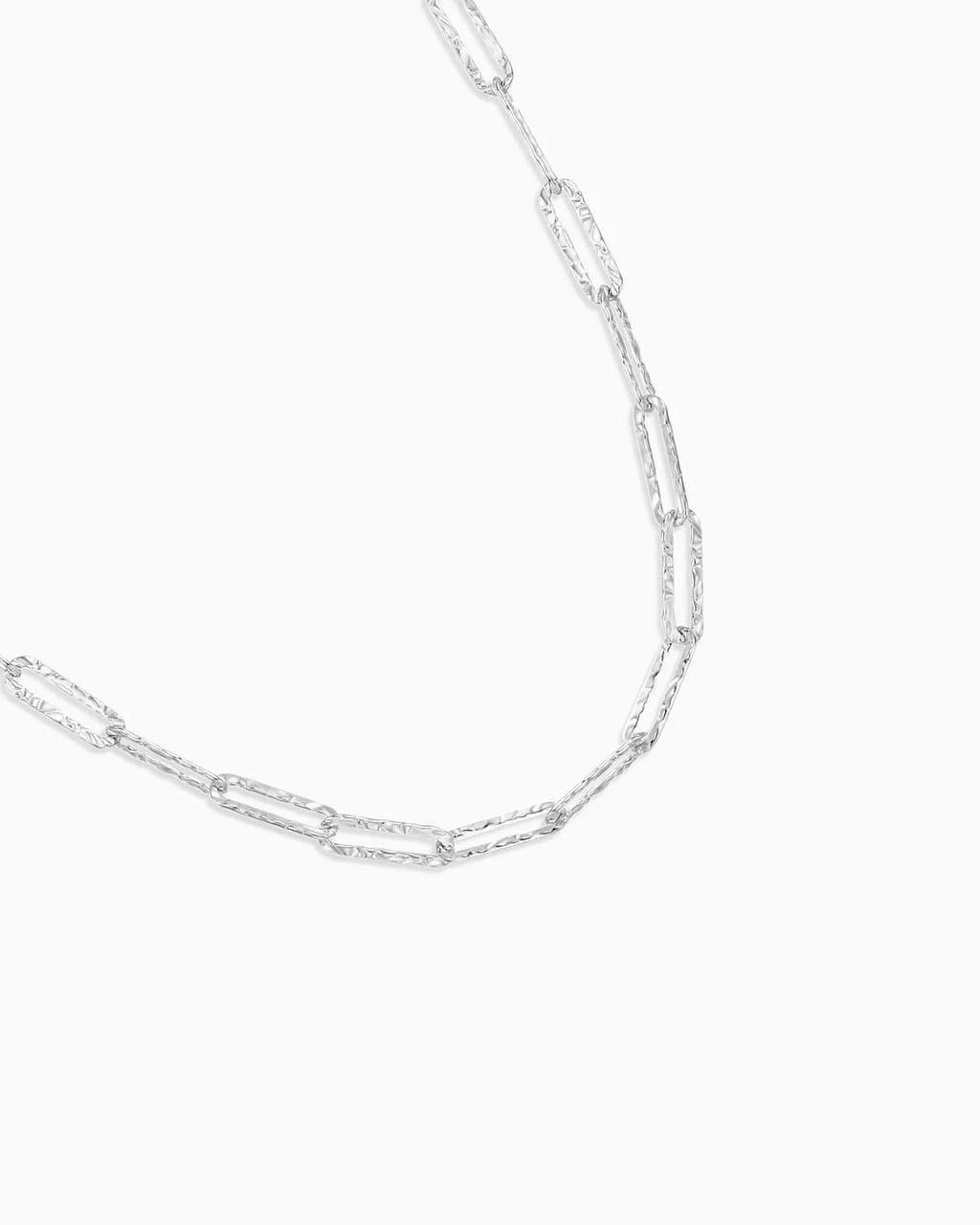 Paperclip Silver Chain Necklace – Modern & Minimal