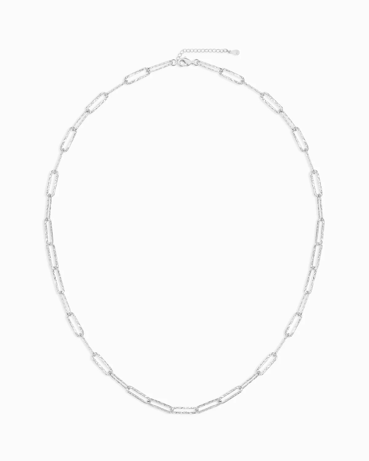 Paperclip Silver Chain Necklace – Modern & Minimal