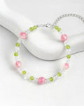 Peridot Clear Quartz Silver Bracelet – Renewal & Growth