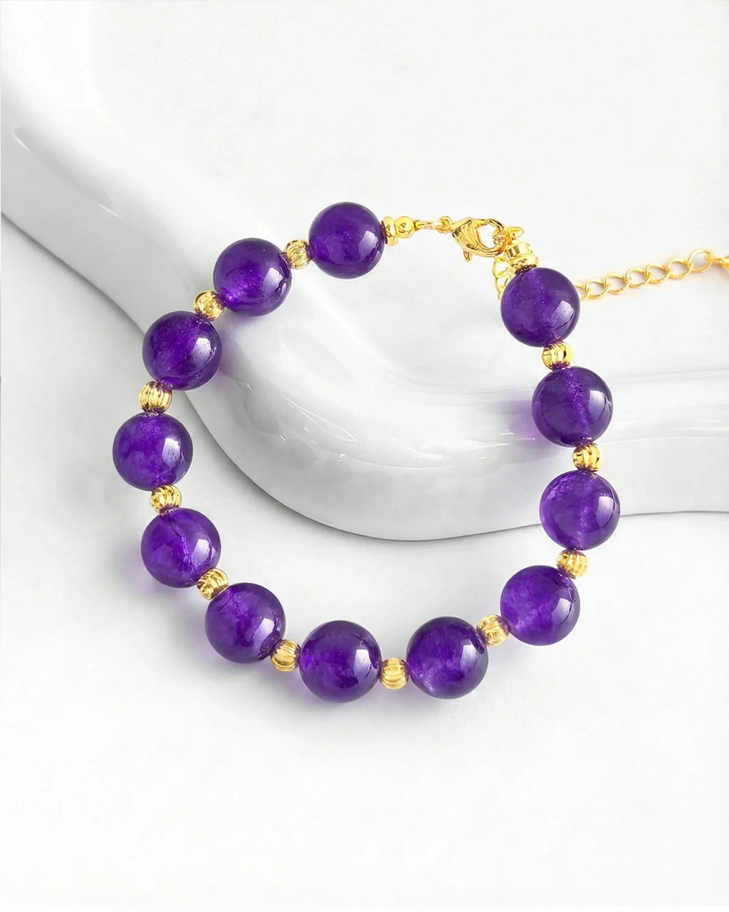 Amethyst Gold Bracelet – Intuition & Dreams