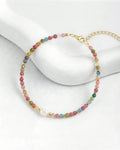 Rainbow Tourmaline Pearl Gold Bracelet – Expression & Freedom