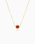Red Agate U-Shape Gold Necklace – Vitality & Courage