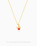 Red Agate Dog Pendant Necklace