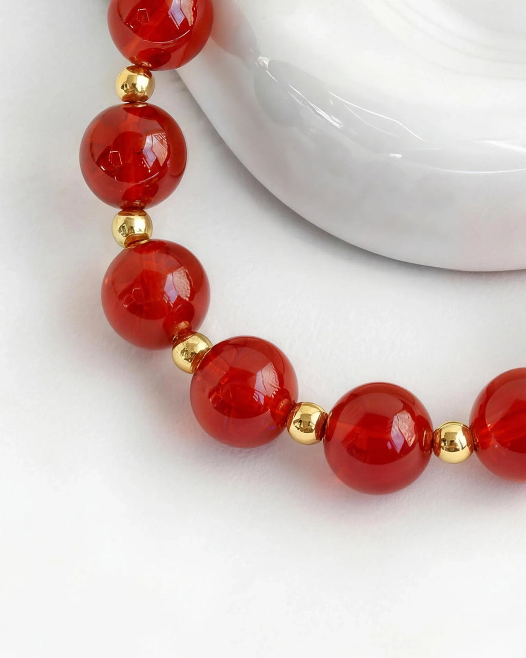 Red Agate Gold Bracelet – Passion & Courage