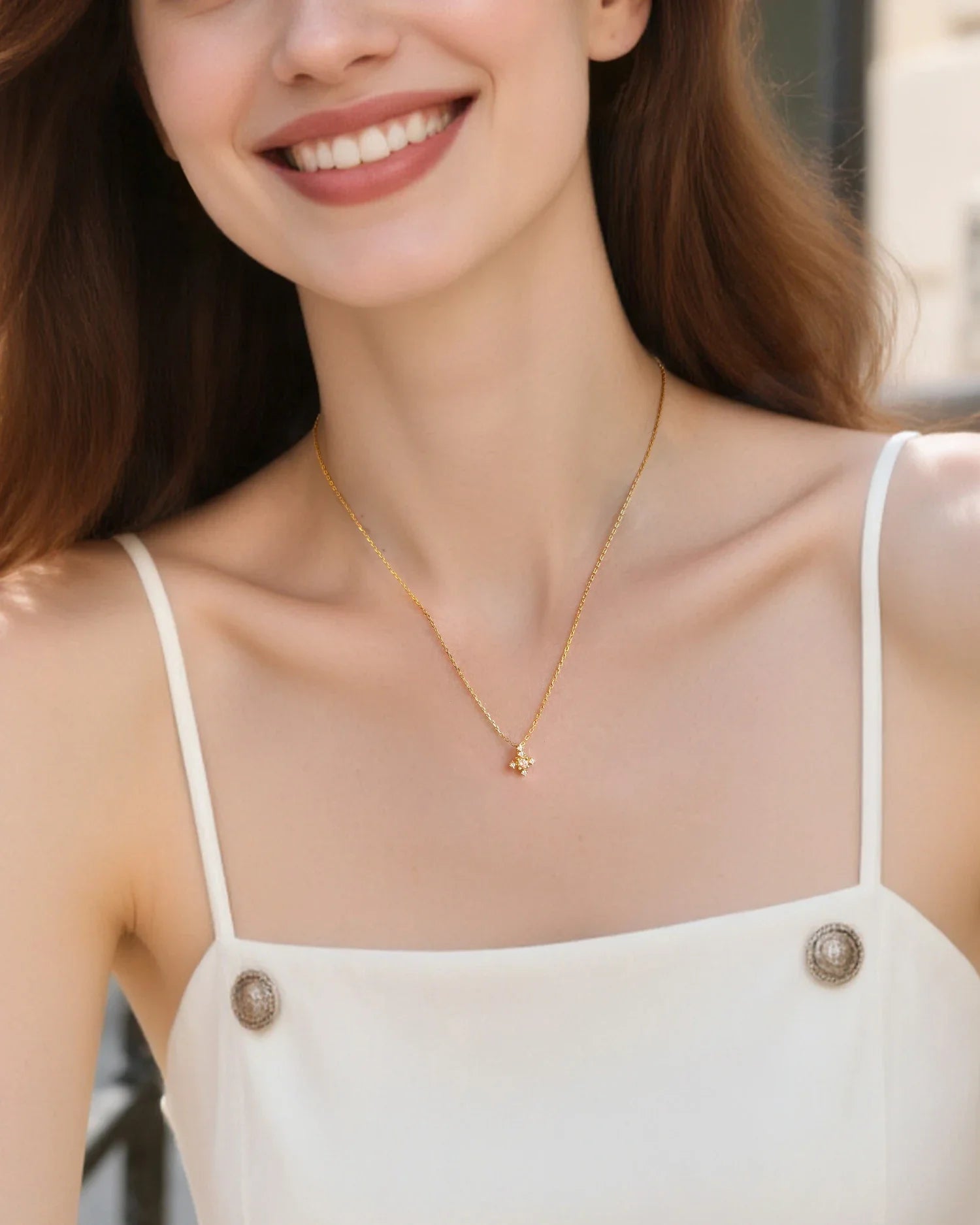 Snowflake Gold Necklace – Love & Serenity