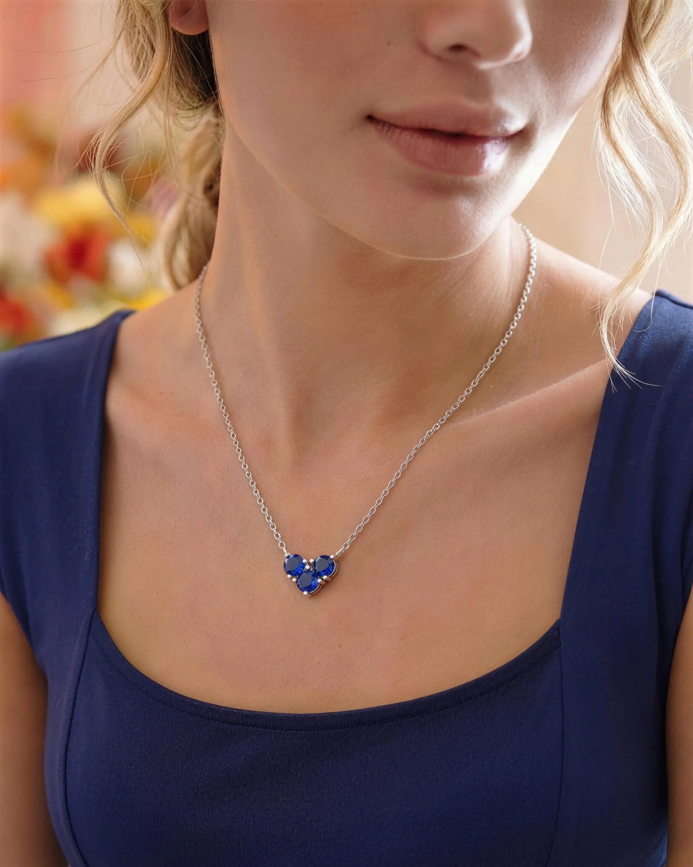 Three Dots Silver Necklace – Wisdom & Serenity