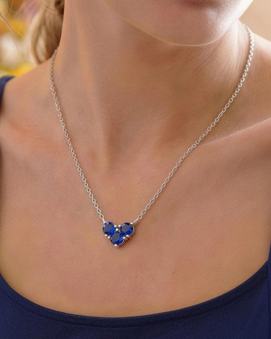 Three Dots Silver Necklace – Wisdom & Serenity