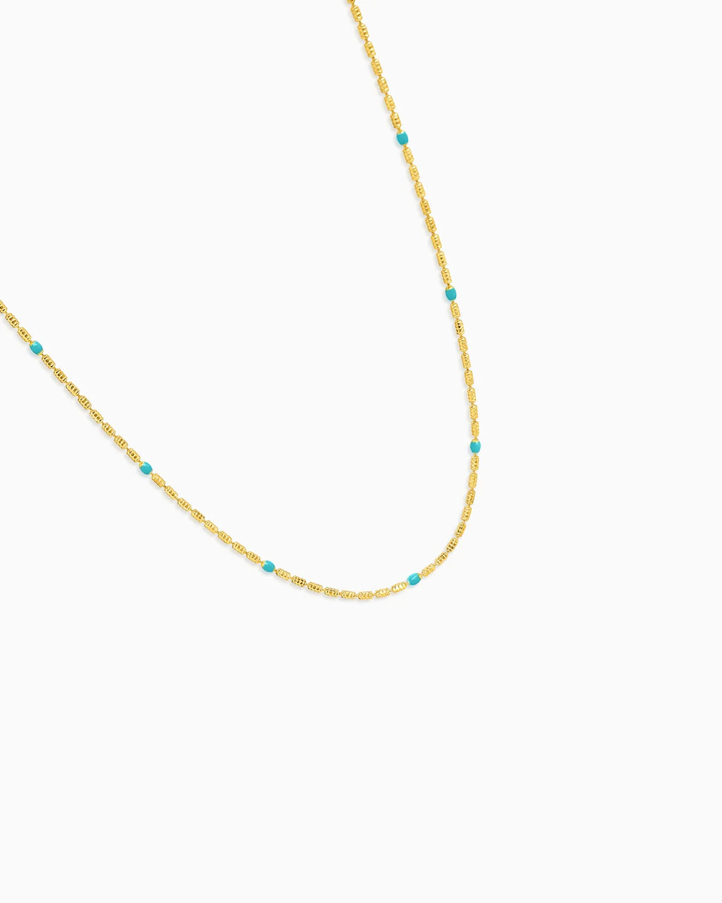 Turquoise Gold Chain Necklace – Calm & Balance