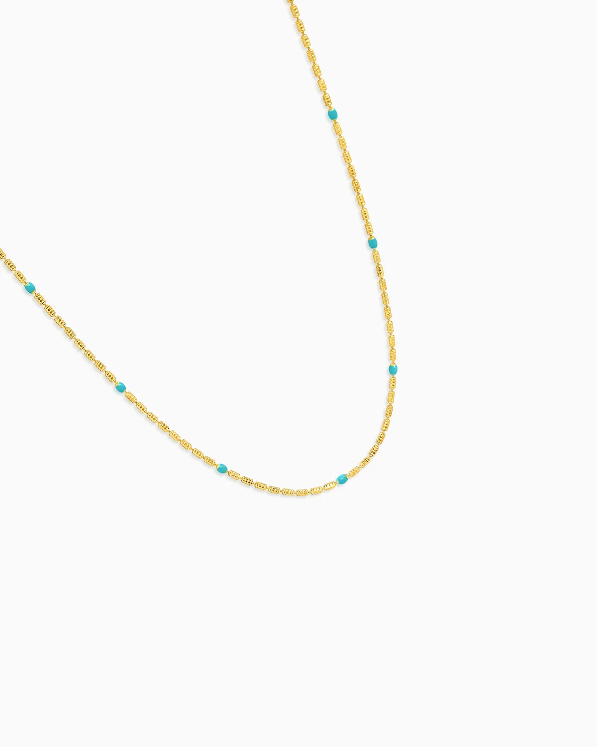 Turquoise Gold Chain Necklace – Calm & Balance