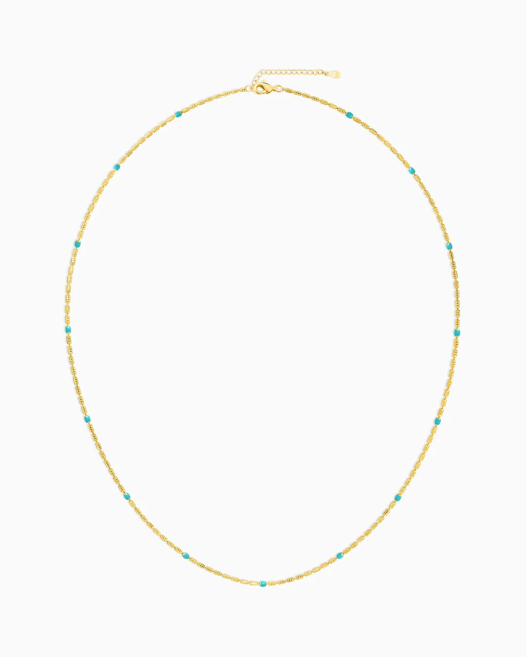 Turquoise Gold Chain Necklace – Calm & Balance