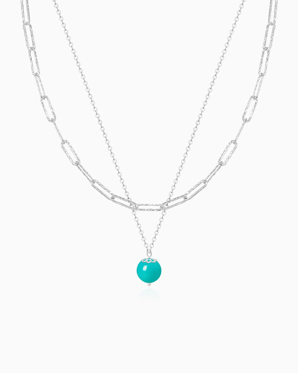 Turquoise Silver Necklace Set – Protection & Balance