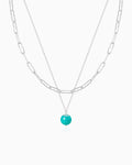 Turquoise Silver Necklace Set – Protection & Balance