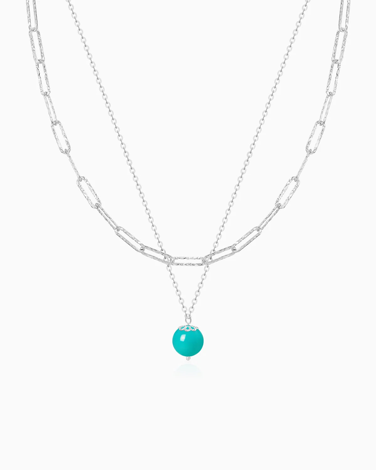 Turquoise Silver Necklace Set – Protection & Balance