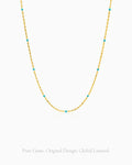 Turquoise Gold Chain Necklace – Calm & Balance