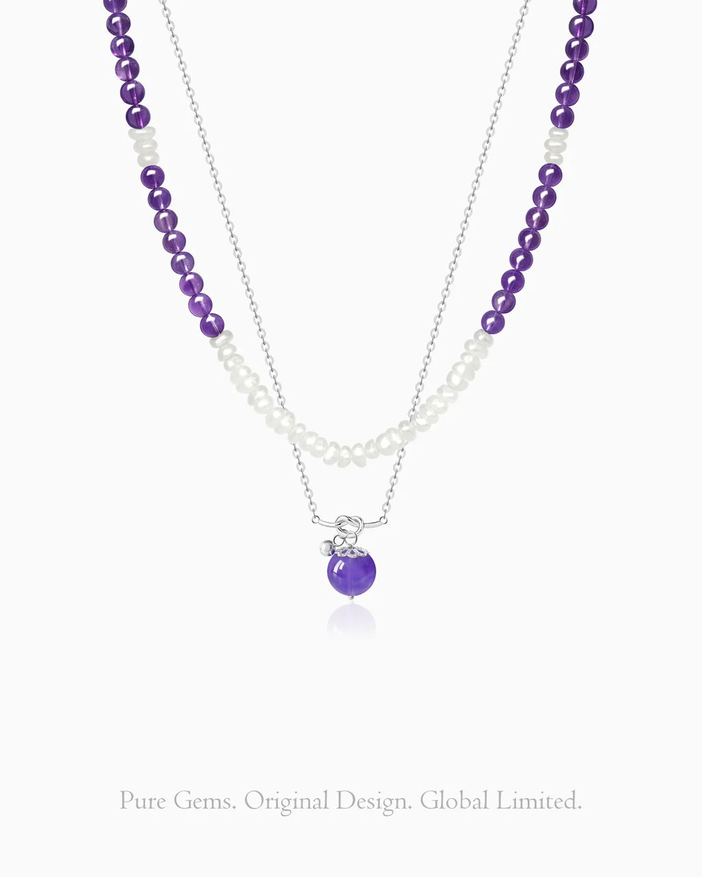 amethyst-beaded-necklace set
