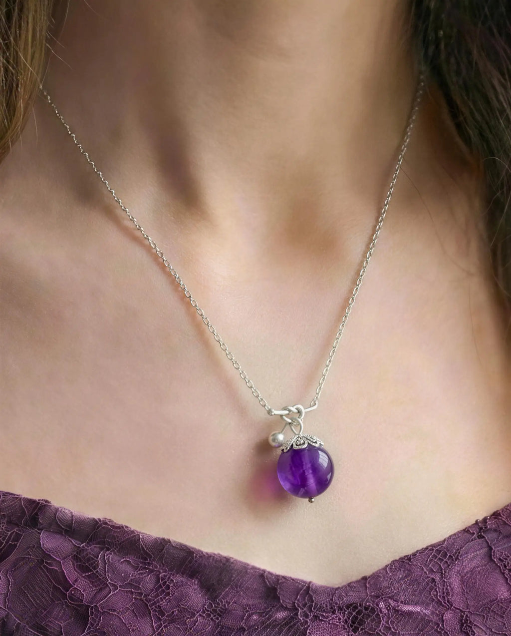 amethyst pendant necklace