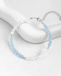 aquamarine beaded bracelet for march birthday