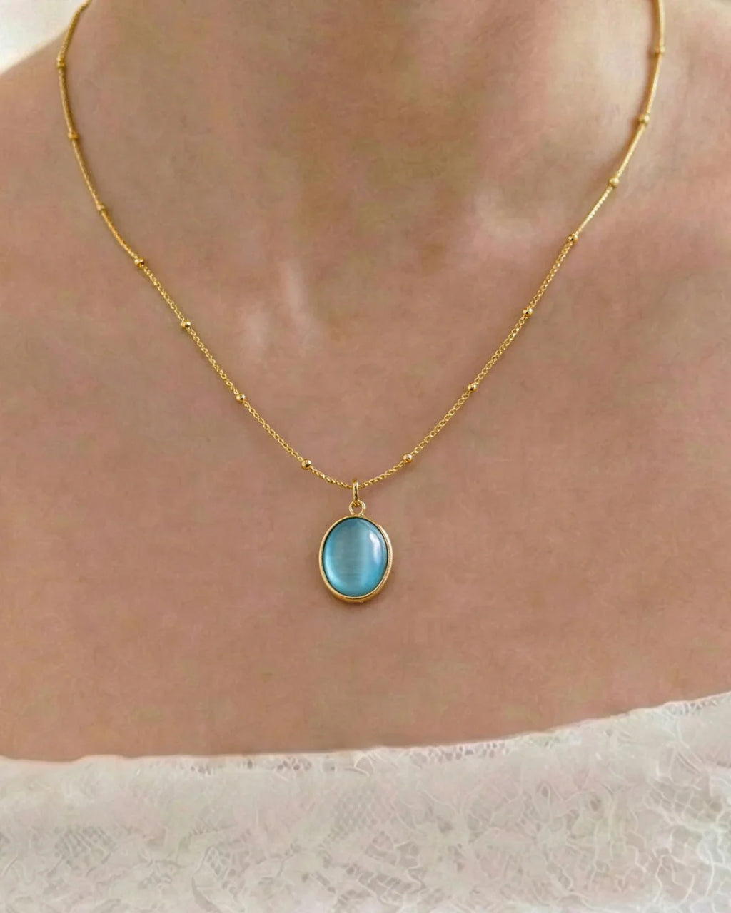 aquamarine pendant necklace