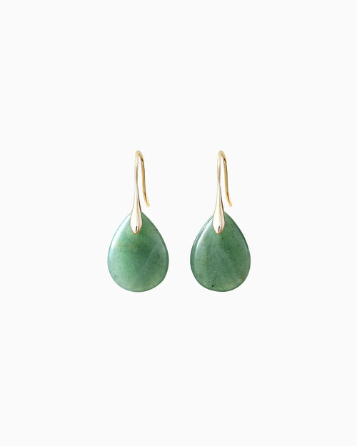 Aventurine Silhouette Drop Earrings