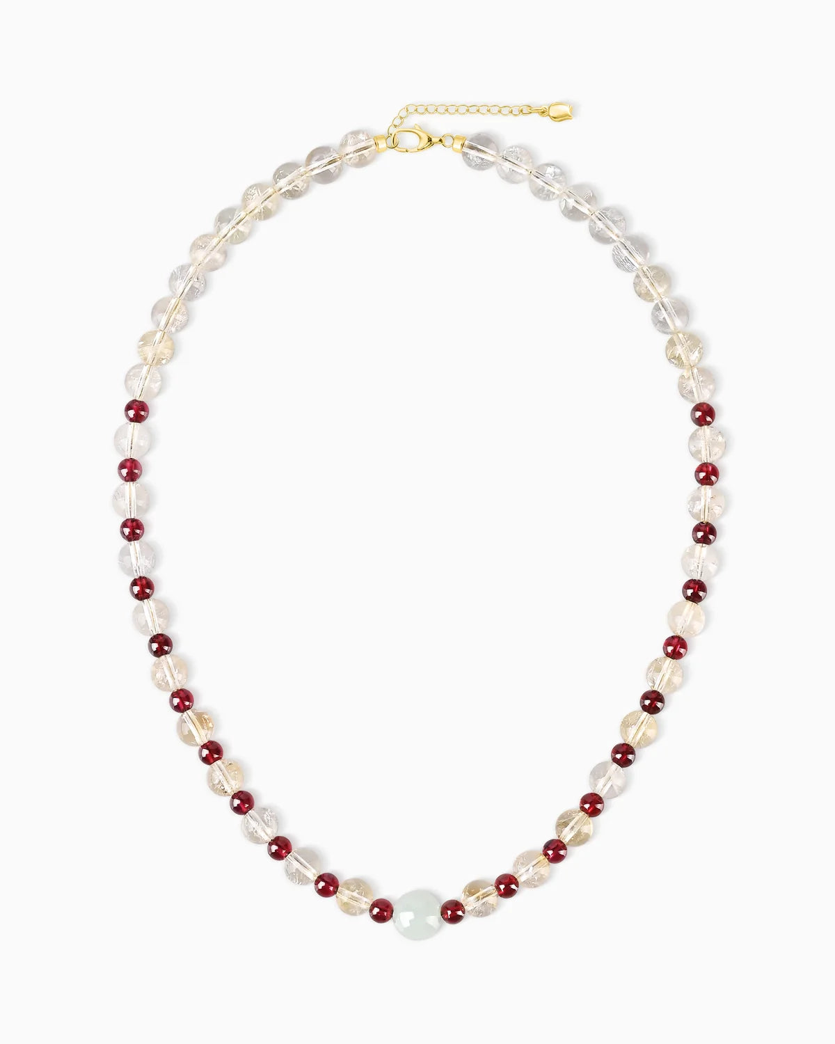 citrine and garnet beaded necklace – Birthstone Jewelry