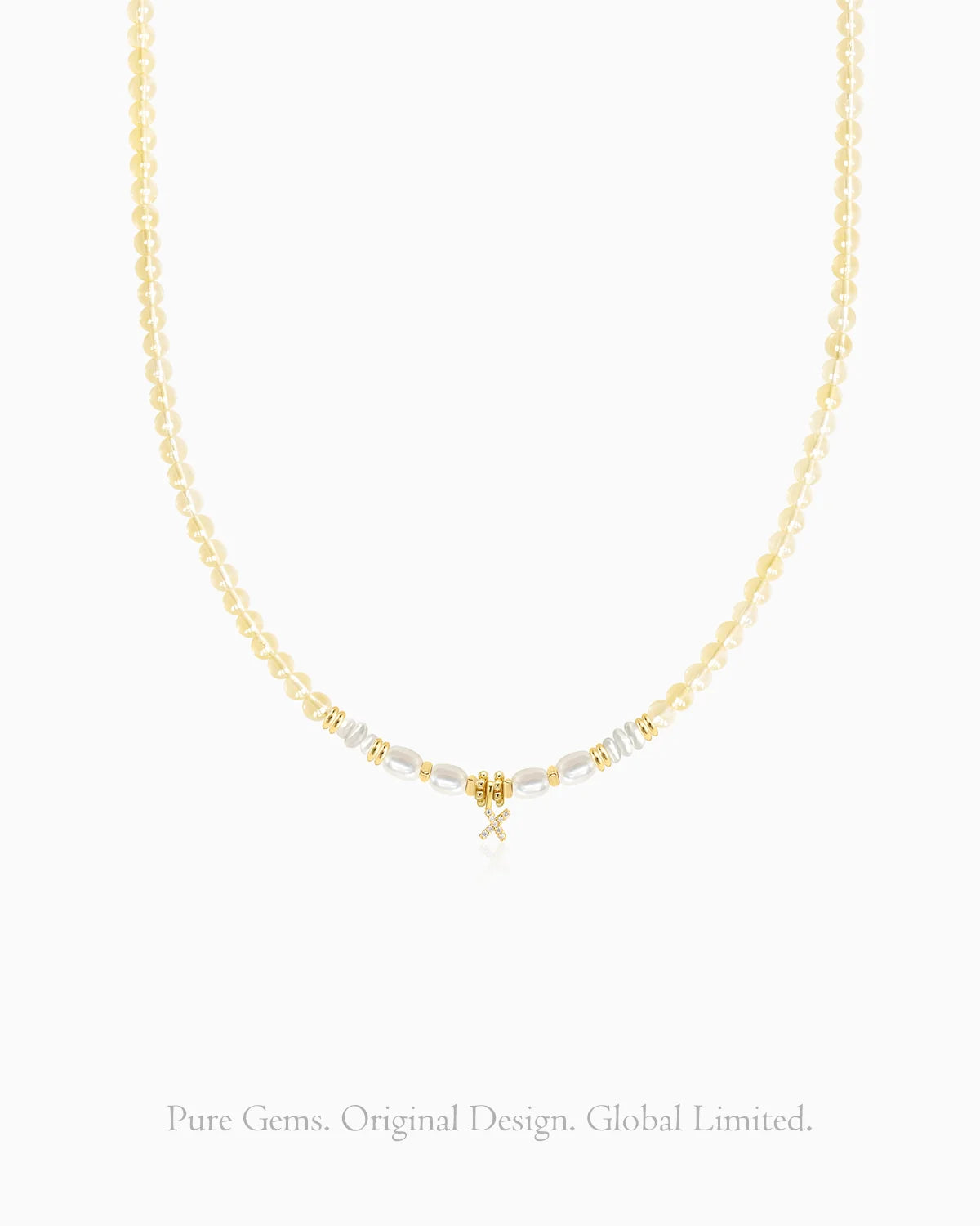 citrine beaded necklace