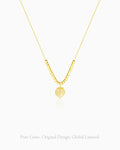citrine cube bead pendant necklace – November birthstone jewelry