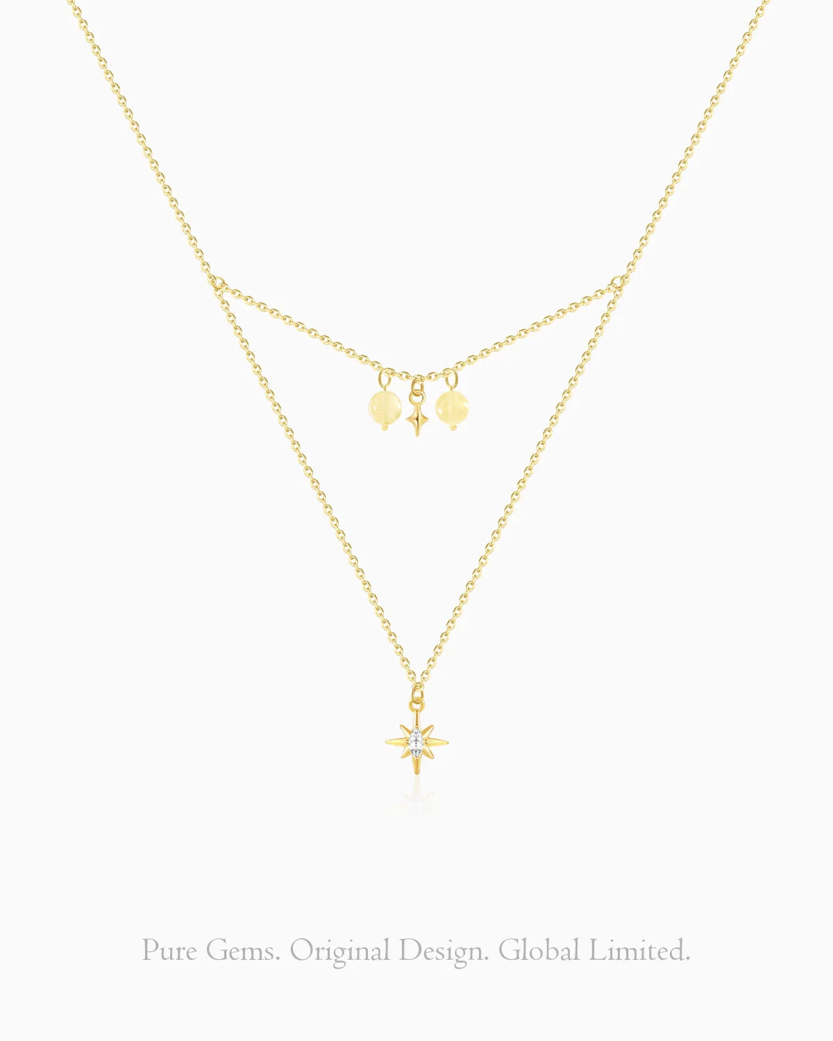 citrine pendant layered design