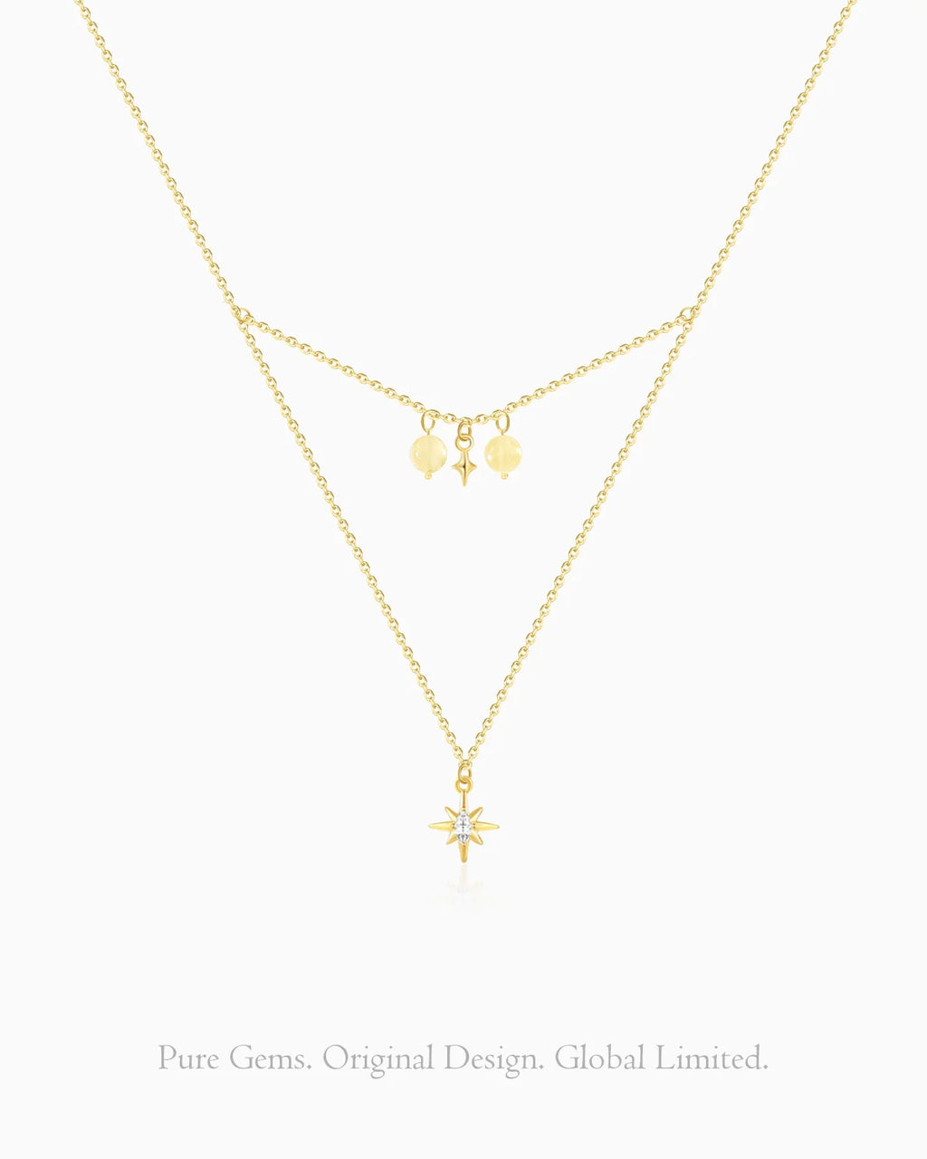 citrine pendant layered design
