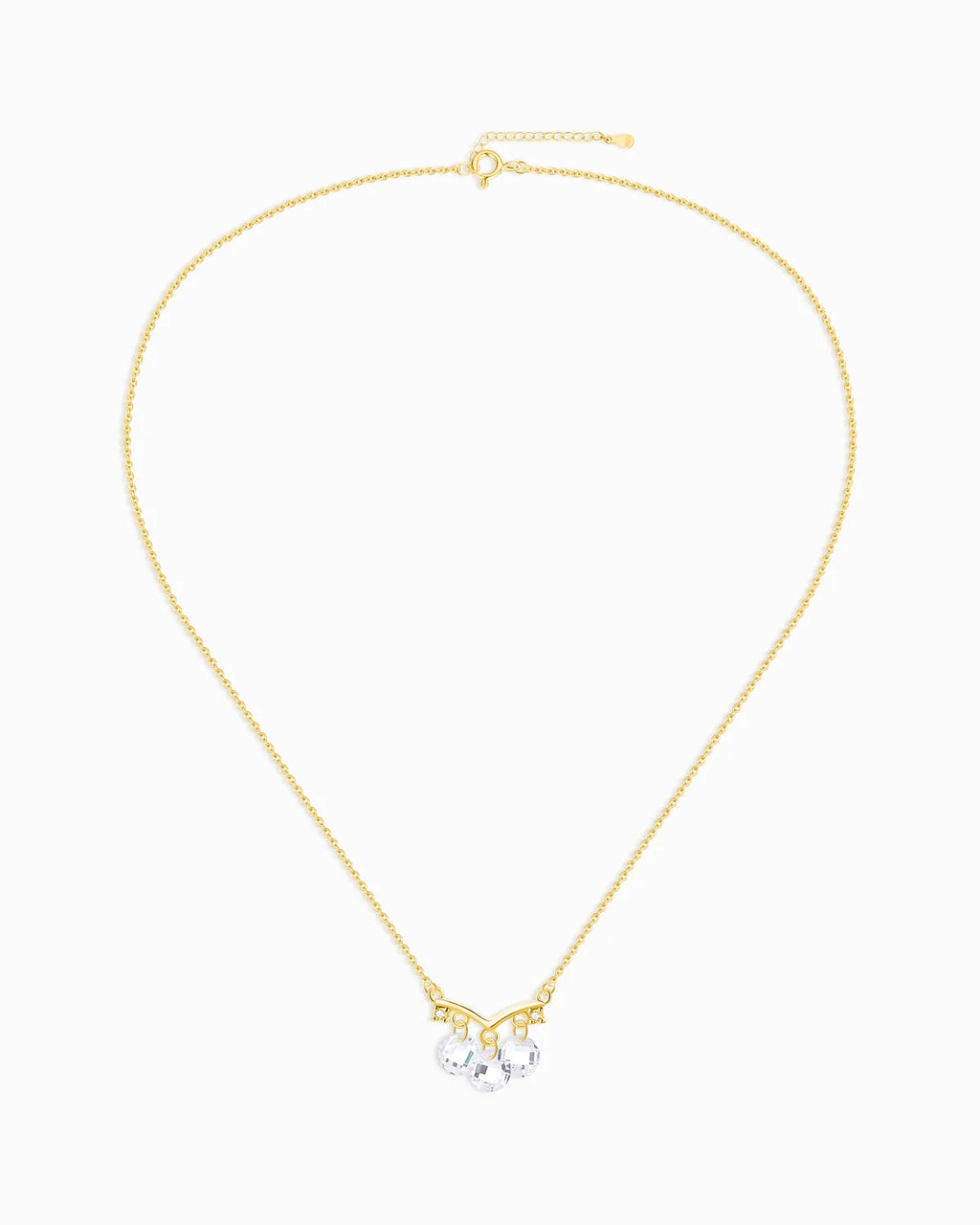 Clear Quartz Gold Pendant Pendant Necklace | HALO IN STYLE
