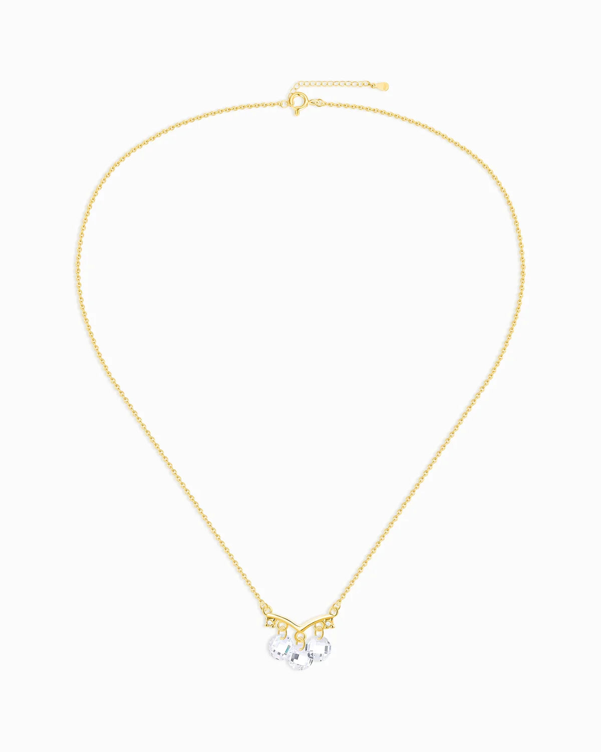 Clear Quartz Gold Pendant Pendant Necklace | HALO IN STYLE