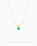 green agate twist pendant necklace