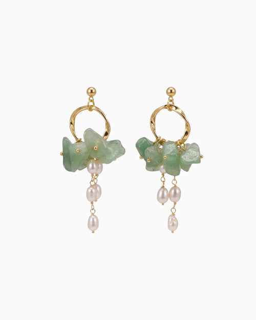 Aventurine Chip Drop Earrings