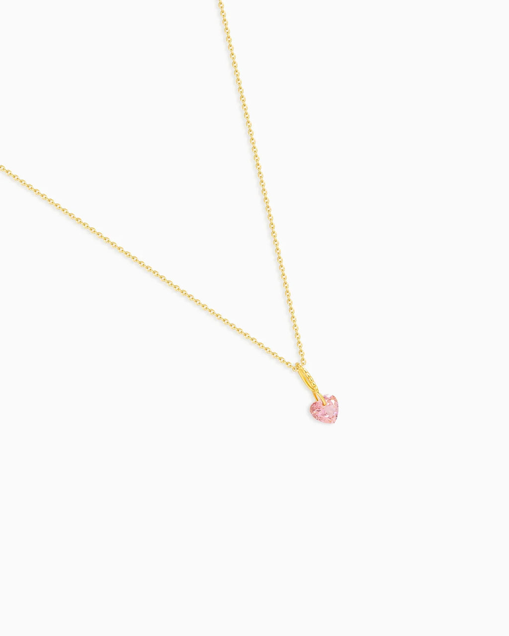Pink Heart Gold Pendant Necklace – Love & Tenderness