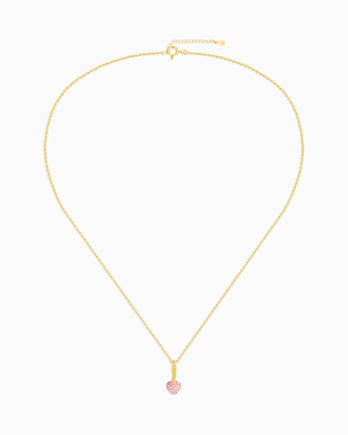 Pink Heart Gold Pendant Necklace – Love & Tenderness