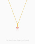 Pink Heart Gold Pendant Necklace – Love & Tenderness